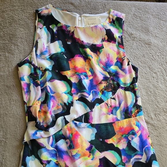 Nicole Miller Artelier Sleeveless Floral Midi Dress size 6 - Picture 3 of 10